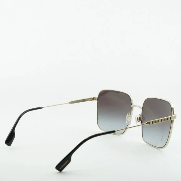 💯 NEW BURBERRY BE3119 JUDE 11098G GOLD GREY SQUARE SUNGLASSES - Picture 11 of 13
